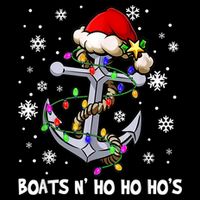Boats N Ho Ho Hos Christmas Pajama Funny Humor X Mas Boating Doggie Tank