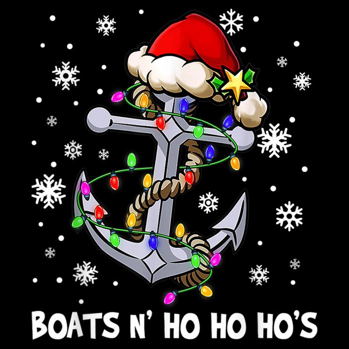 Boats N Ho Ho Hos Christmas Pajama Funny Humor X Mas Boating Doggie Tank