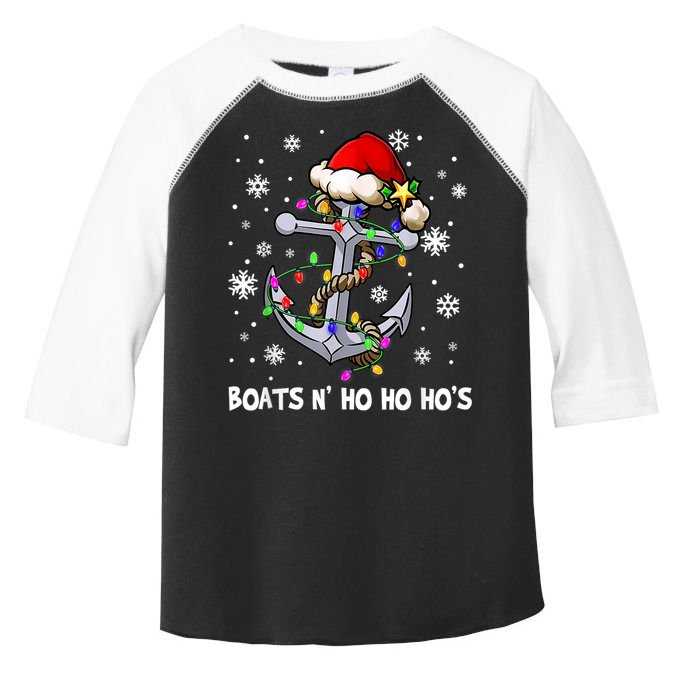 Boats N Ho Ho Hos Christmas Pajama Funny Humor X Mas Boating Toddler Fine Jersey T-Shirt