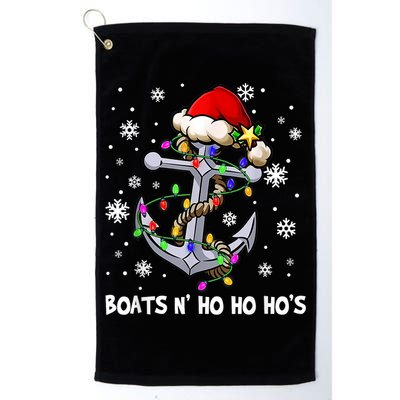 Boats N Ho Ho Hos Christmas Pajama Funny Humor X Mas Boating Golf Towel