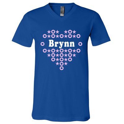 Brynn Name Heart Hugs Stars For Gift V-Neck T-Shirt