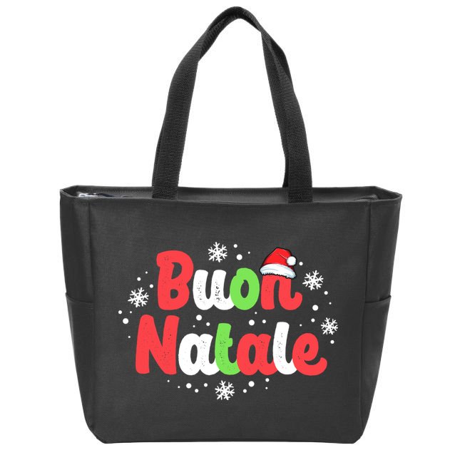 Buon Natale Italy Pride Xmas Holiday Italian Christmas Zip Tote Bag