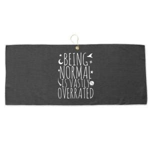 Being Normal Is Vastly Overrated Witch Large Microfiber Waffle Golf Towel