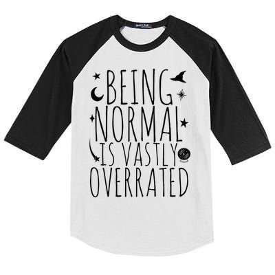 Being Normal Is Vastly Overrated Witch Kids Colorblock Raglan Jersey