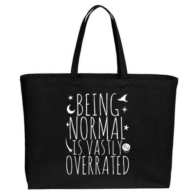 Being Normal Is Vastly Overrated Witch Cotton Canvas Jumbo Tote