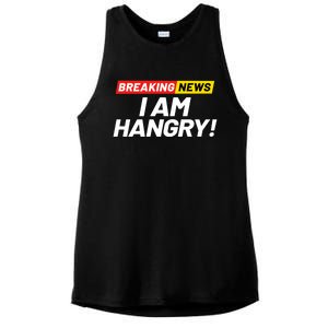 Breaking News I Dont Care I Am Hangry Meaning Hungry Angry Cute Gift Ladies PosiCharge Tri-Blend Wicking Tank