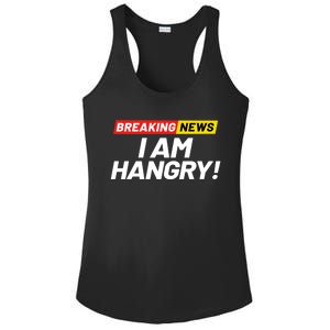 Breaking News I Dont Care I Am Hangry Meaning Hungry Angry Cute Gift Ladies PosiCharge Competitor Racerback Tank