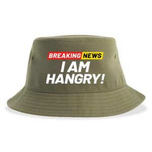 Breaking News I Dont Care I Am Hangry Meaning Hungry Angry Cute Gift Sustainable Bucket Hat