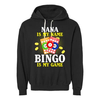 Bingo Nana Is My Name Funny Christmas Garment-Dyed Fleece Hoodie