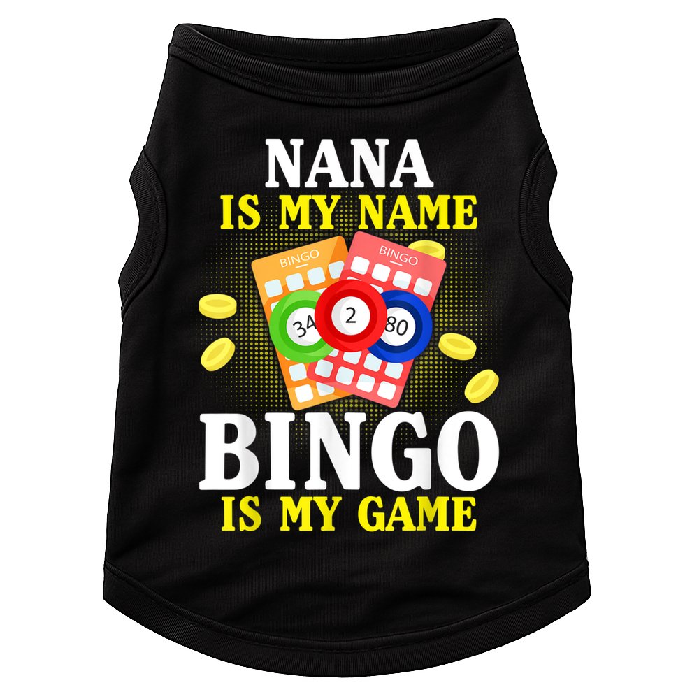 Bingo Nana Is My Name Funny Christmas Doggie Tank
