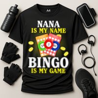 Bingo Nana Is My Name Funny Christmas Cooling Performance Crew T-Shirt