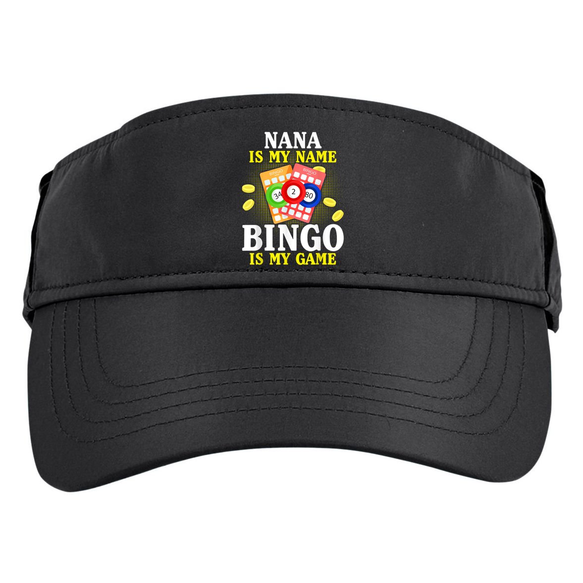Bingo Nana Is My Name Funny Christmas Adult Drive Performance Visor