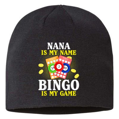 Bingo Nana Is My Name Funny Christmas Sustainable Beanie