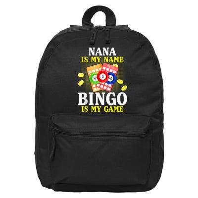 Bingo Nana Is My Name Funny Christmas 16 in Basic Backpack