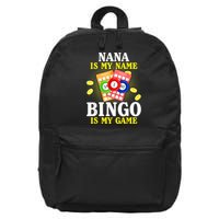 Bingo Nana Is My Name Funny Christmas 16 in Basic Backpack