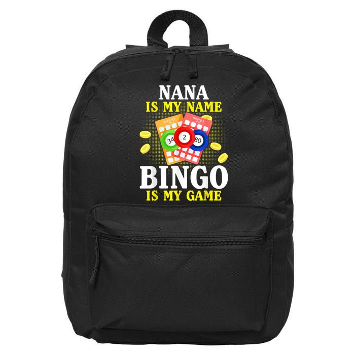 Bingo Nana Is My Name Funny Christmas 16 in Basic Backpack