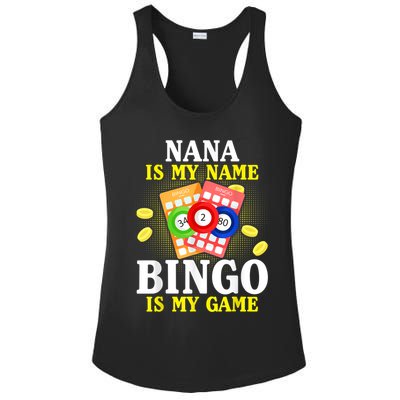 Bingo Nana Is My Name Funny Christmas Ladies PosiCharge Competitor Racerback Tank