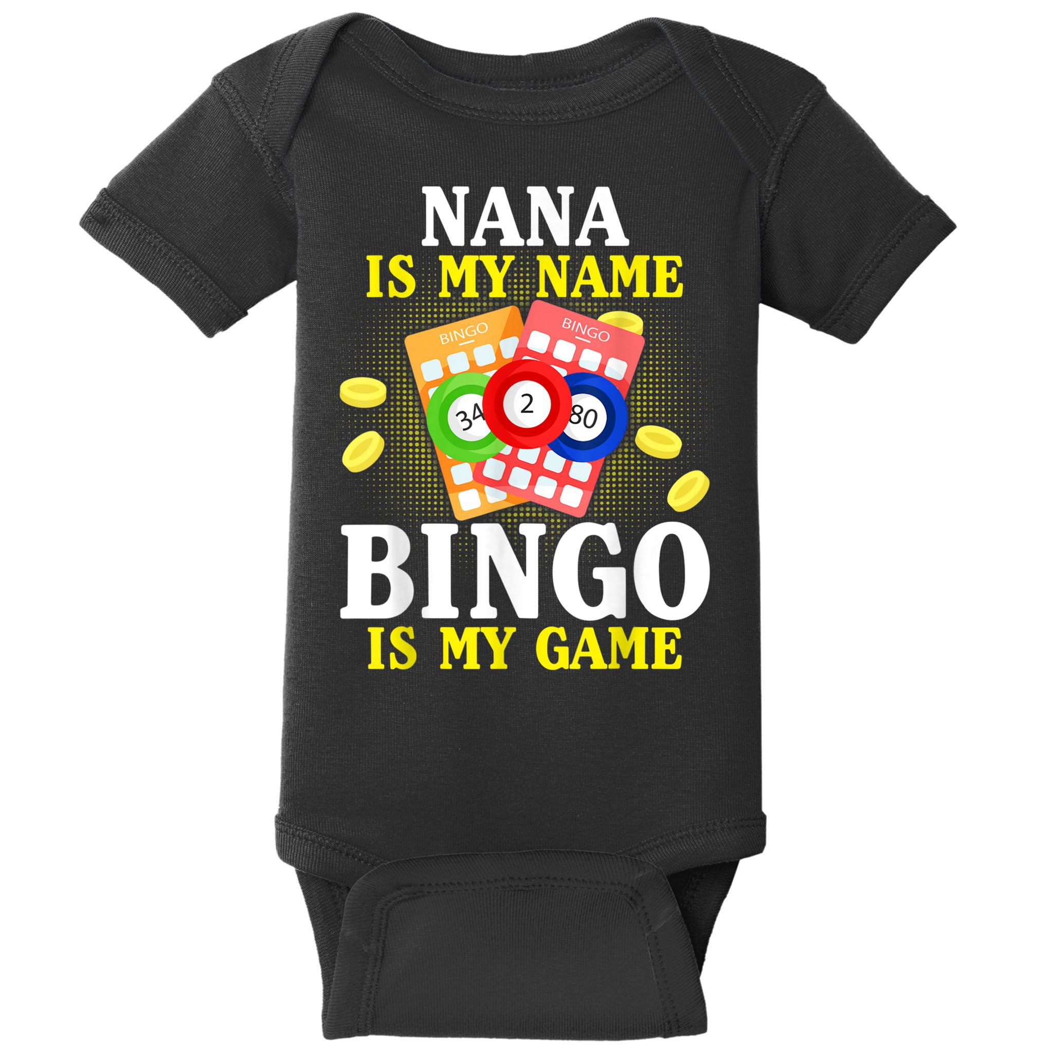 Bingo Nana Is My Name Funny Christmas Baby Bodysuit