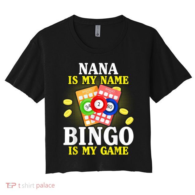 Bingo Nana Is My Name Funny Christmas Crop Top