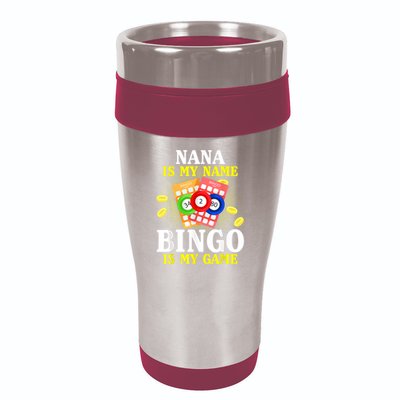 Bingo Nana Is My Name Funny Christmas 16oz Travel Tumbler