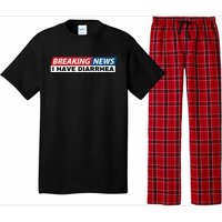 Breaking News I Have Diarrhea Funny Joke Humor Pajama Set