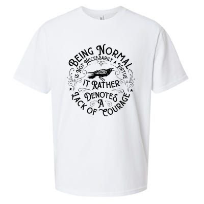 Being Normal Is Not Necessarily A Virtue Sueded Cloud Jersey T-Shirt