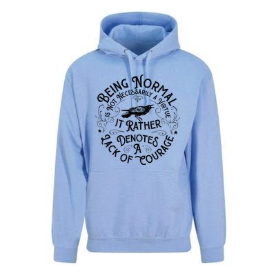 Being Normal Is Not Necessarily A Virtue Unisex Surf Hoodie