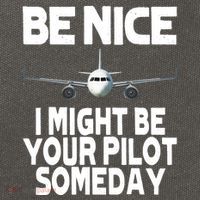 Be Nice I Might Be Your Pilot Someday Funny Cotton Canvas Backpack