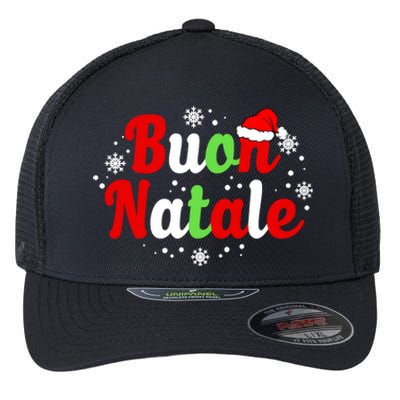 Buon Natale Italy Pride Xmas Holiday Italian Christmas Gift Flexfit Unipanel Trucker Cap