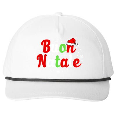 Buon Natale Italy Pride Xmas Holiday Italian Christmas Gift Snapback Five-Panel Rope Hat