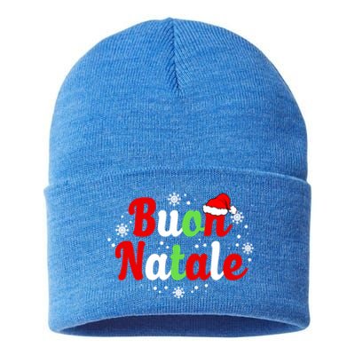 Buon Natale Italy Pride Xmas Holiday Italian Christmas Gift Sustainable Knit Beanie