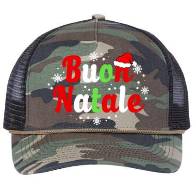 Buon Natale Italy Pride Xmas Holiday Italian Christmas Gift Retro Rope Trucker Hat Cap