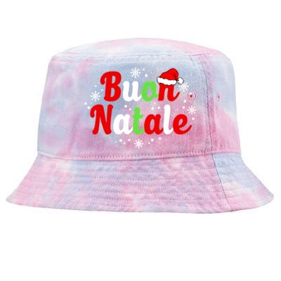 Buon Natale Italy Pride Xmas Holiday Italian Christmas Gift Tie-Dyed Bucket Hat