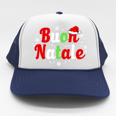 Buon Natale Italy Pride Xmas Holiday Italian Christmas Gift Trucker Hat