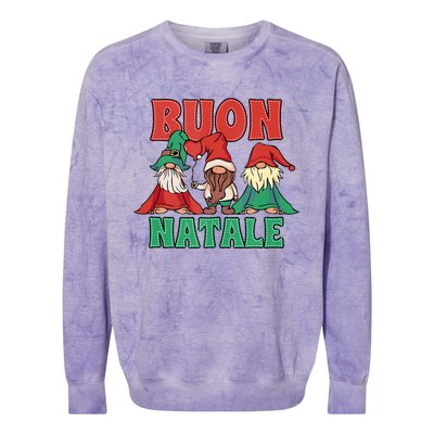 Buon Natale Italian Merry Christmas Tank Top Colorblast Crewneck Sweatshirt