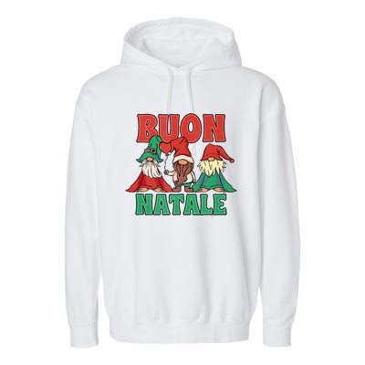 Buon Natale Italian Merry Christmas Tank Top Garment-Dyed Fleece Hoodie