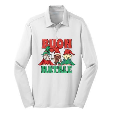 Buon Natale Italian Merry Christmas Tank Top Silk Touch Performance Long Sleeve Polo