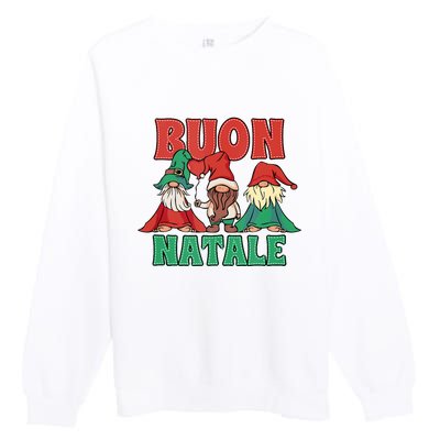 Buon Natale Italian Merry Christmas Tank Top Premium Crewneck Sweatshirt