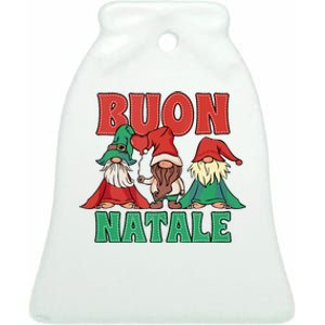 Buon Natale Italian Merry Christmas Tank Top Ceramic Bell Ornament