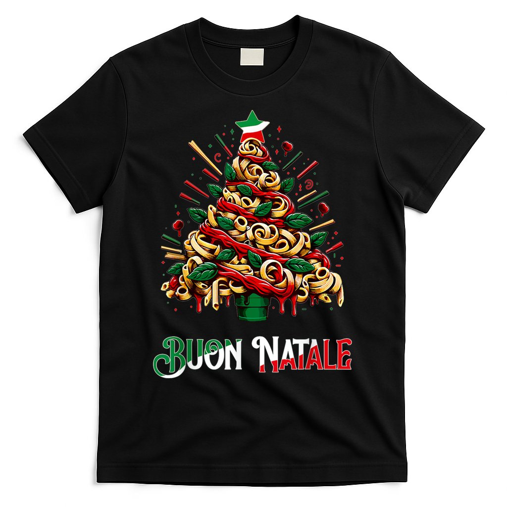 Buon Natale Italian Pasta Christmas Tree Xmas T-Shirt