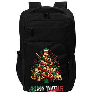 Buon Natale Italian Pasta Christmas Tree Xmas Impact Tech Backpack