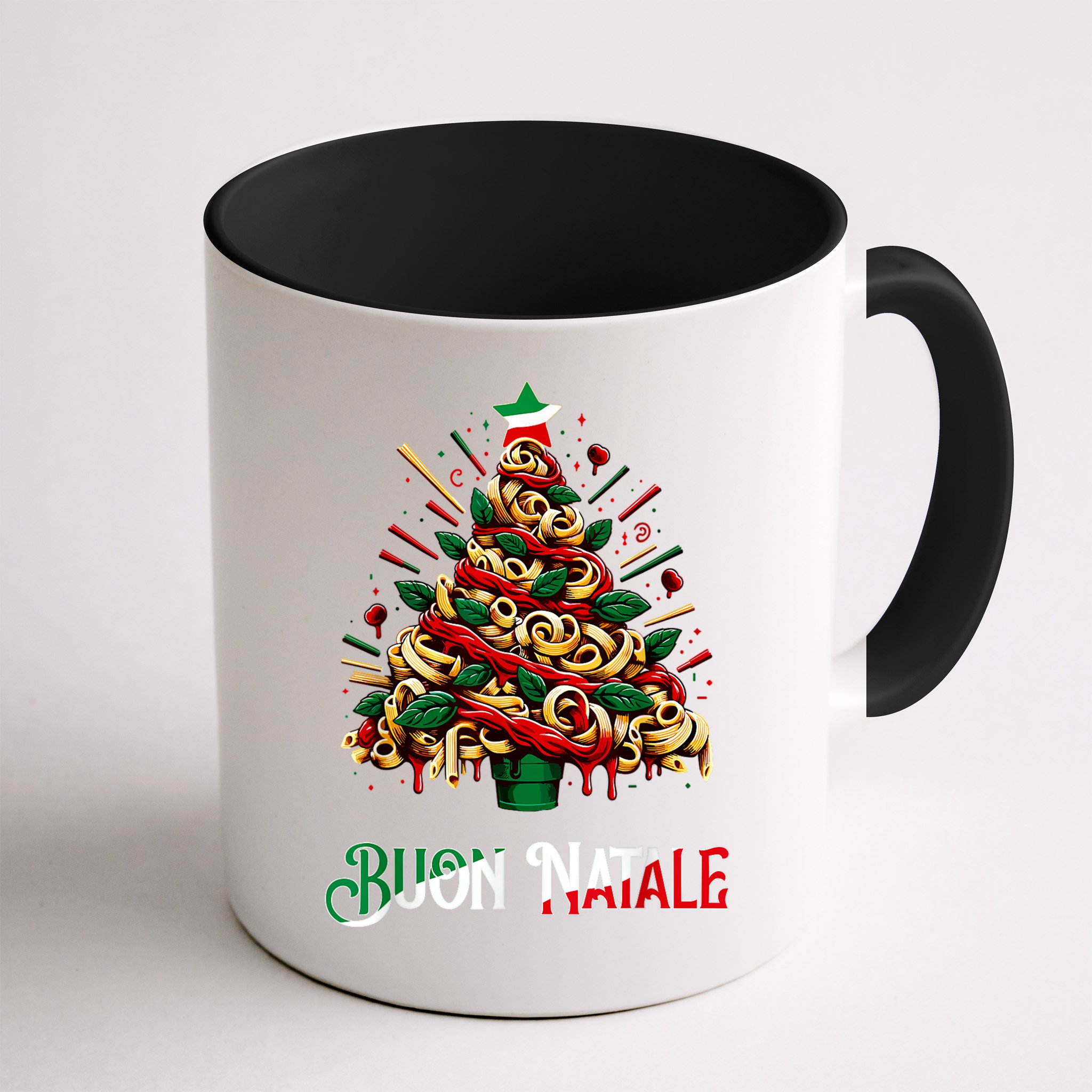 Buon Natale Italian Pasta Christmas Tree Xmas Mug