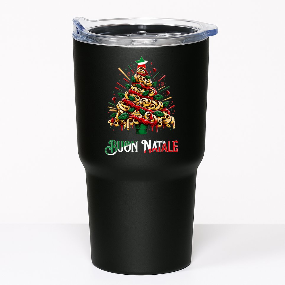Buon Natale Italian Pasta Christmas Tree Xmas Tumbler