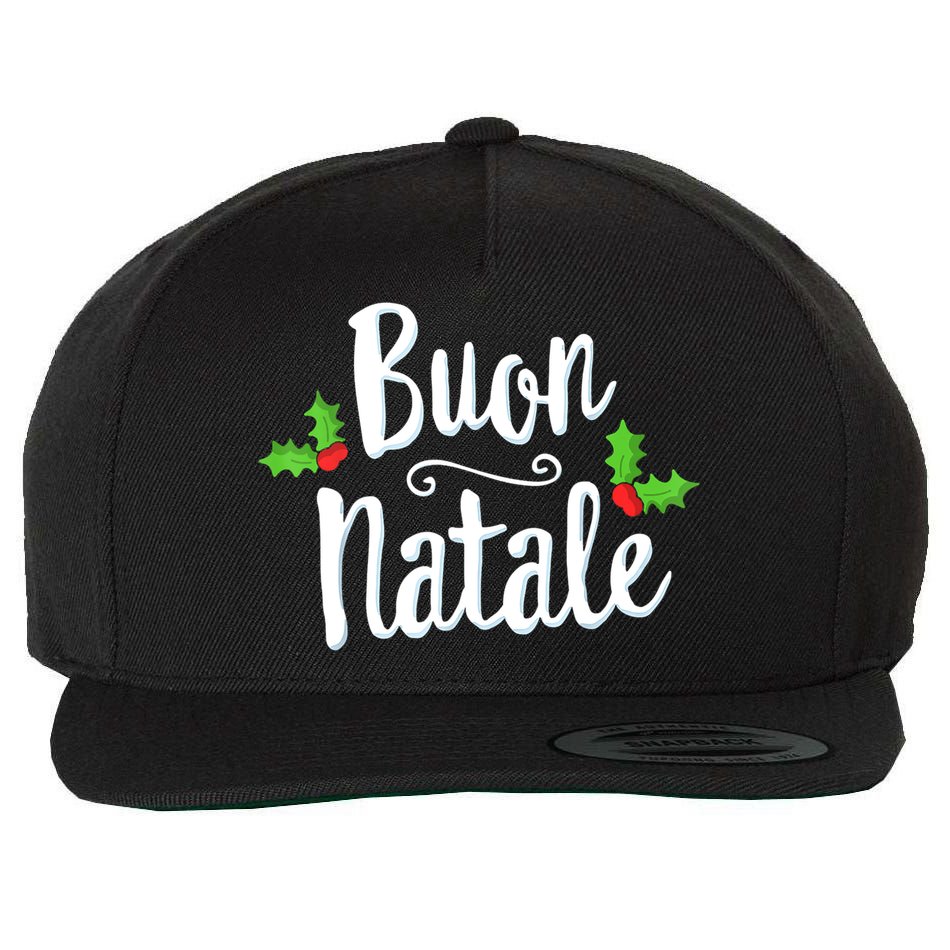 Buon Natale Italy Pride Xmas Holiday Italian Christmas Wool Snapback Cap