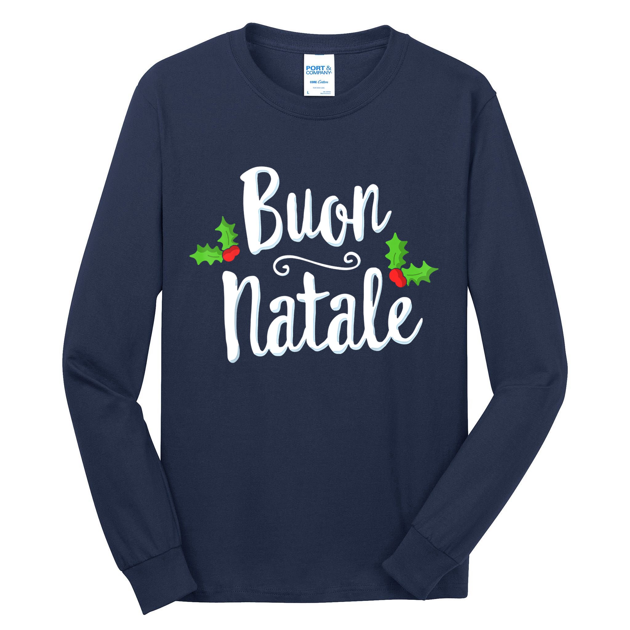 Buon Natale Italy Pride Xmas Holiday Italian Christmas Tall Long Sleeve T-Shirt