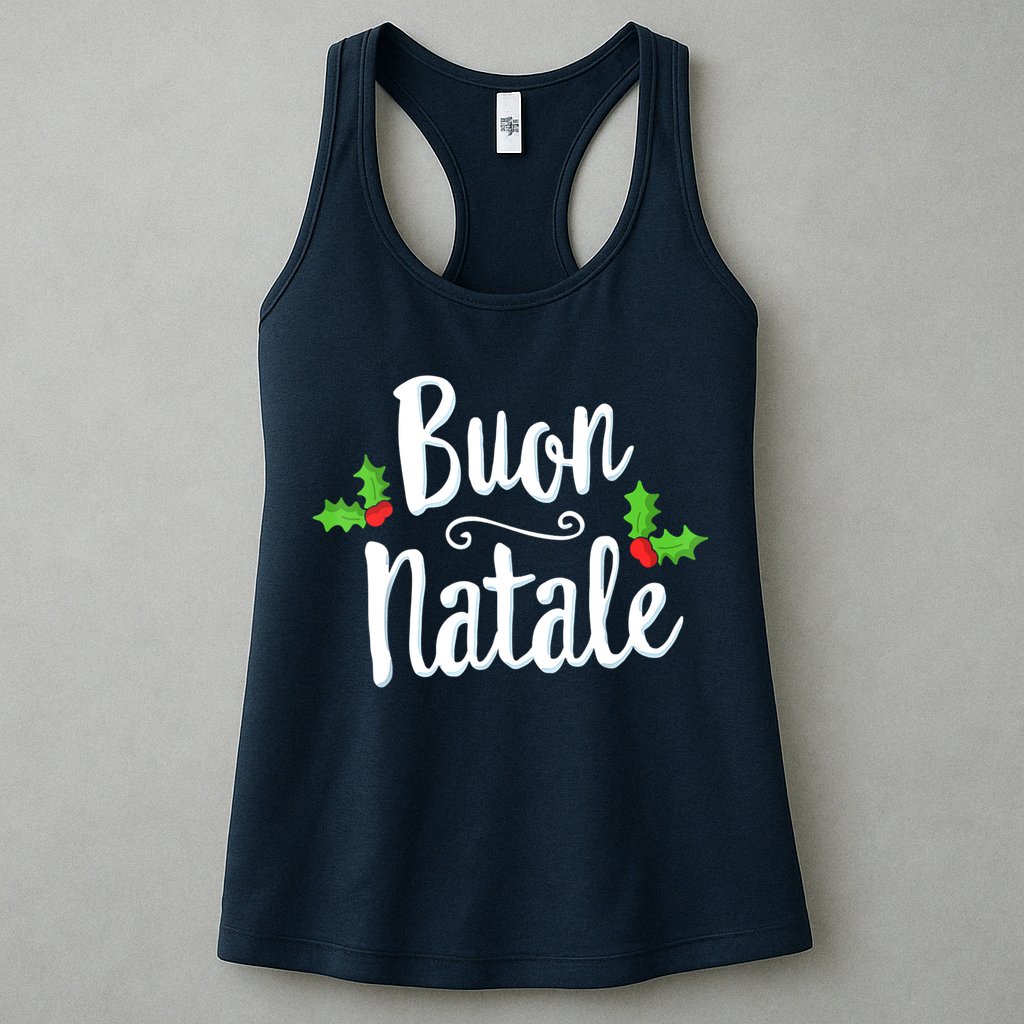 Buon Natale Italy Pride Xmas Holiday Italian Christmas Womens Tank Top