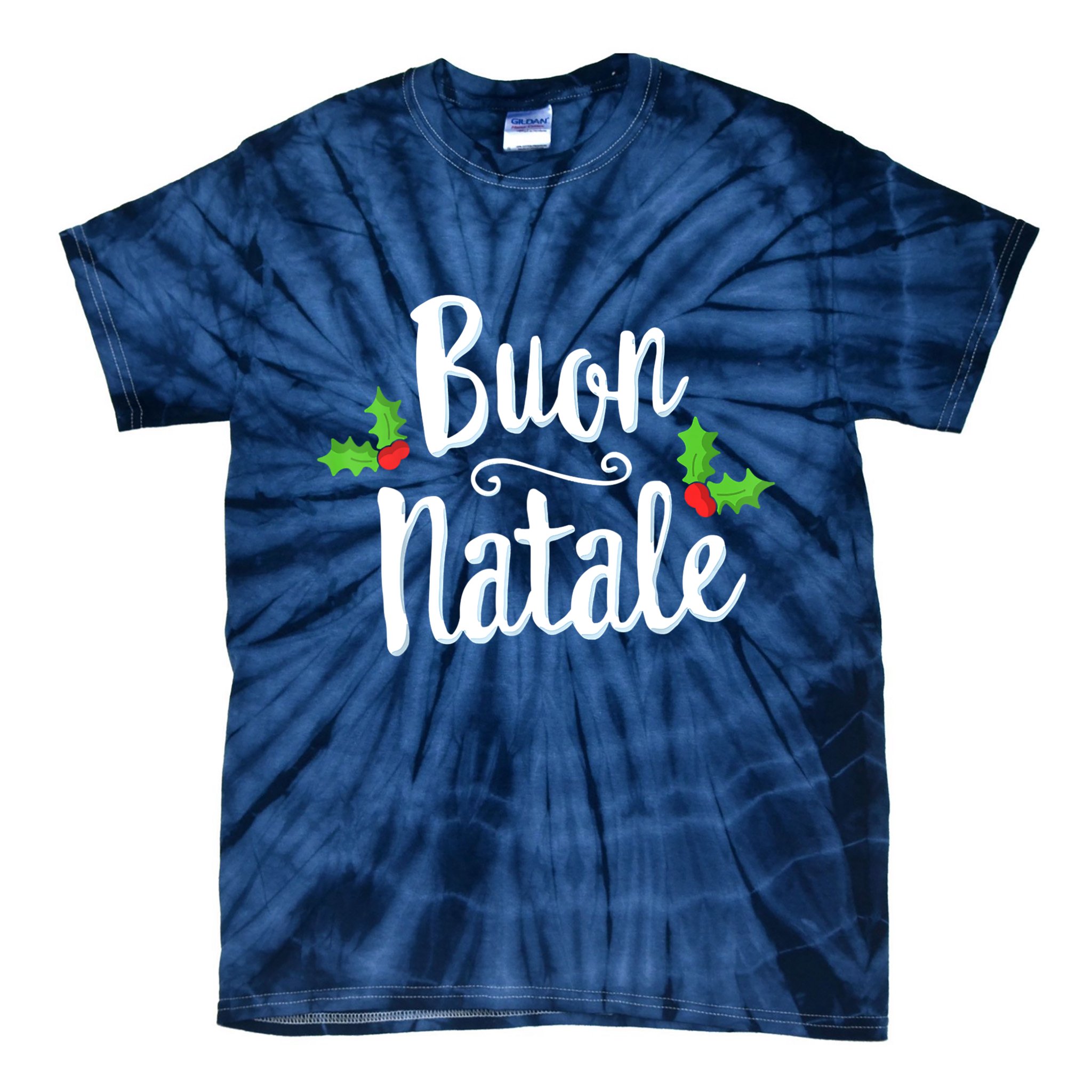 Buon Natale Italy Pride Xmas Holiday Italian Christmas Tie-Dye T-Shirt