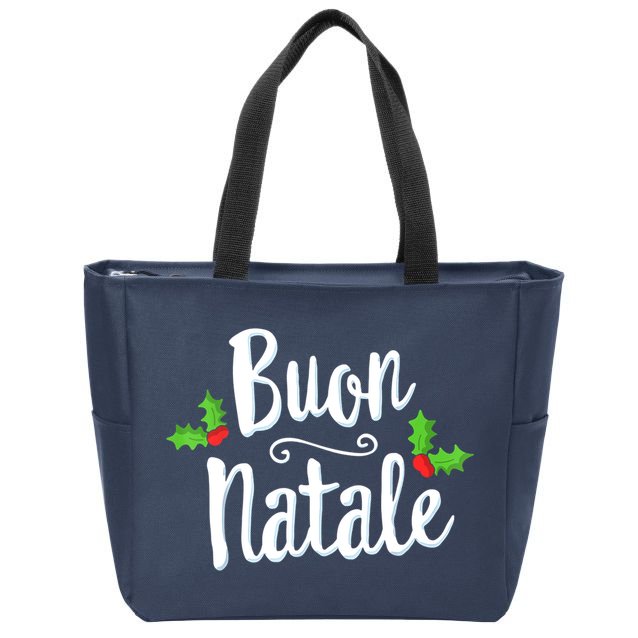 Buon Natale Italy Pride Xmas Holiday Italian Christmas Zip Tote Bag