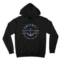 Belfast Northern Ireland Anchor Established 1613 Tall Hoodie