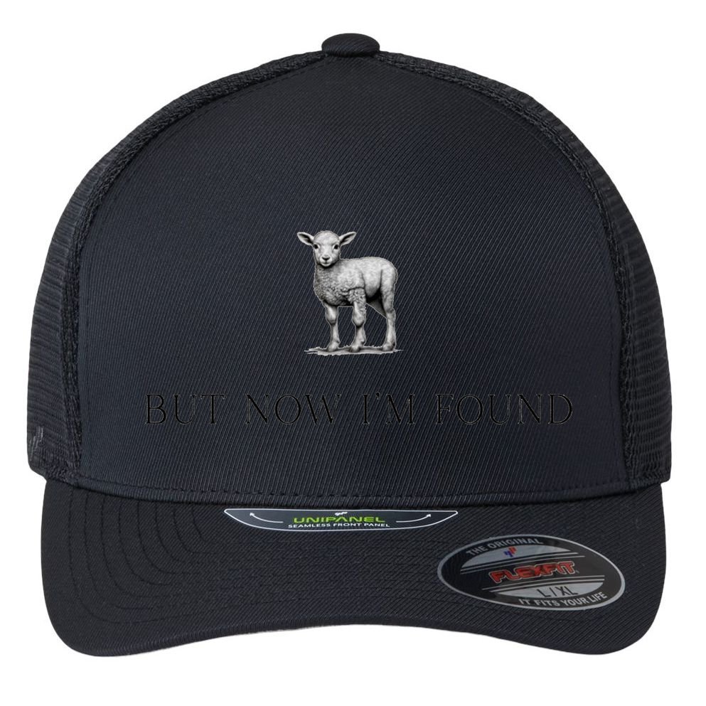 But Now IM Found Christian Flexfit Unipanel Trucker Cap